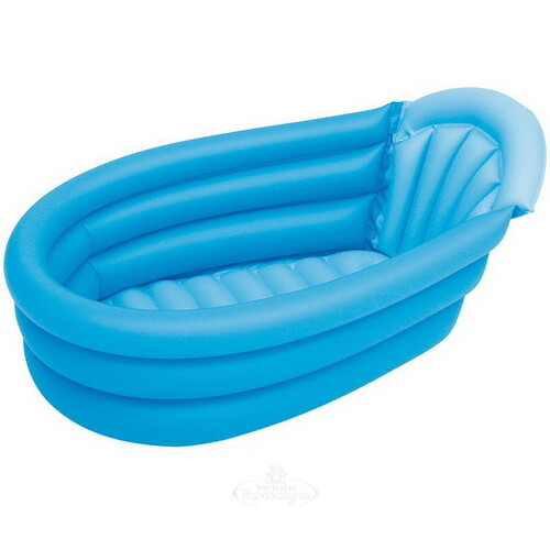 Надувной бассейн-ванна для малышей Голубой 79*51*33 см, надувное дно Bestway