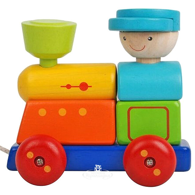 Сортер-каталка Поезд, 14.5 см, дерево Plan Toys (План Тойс)