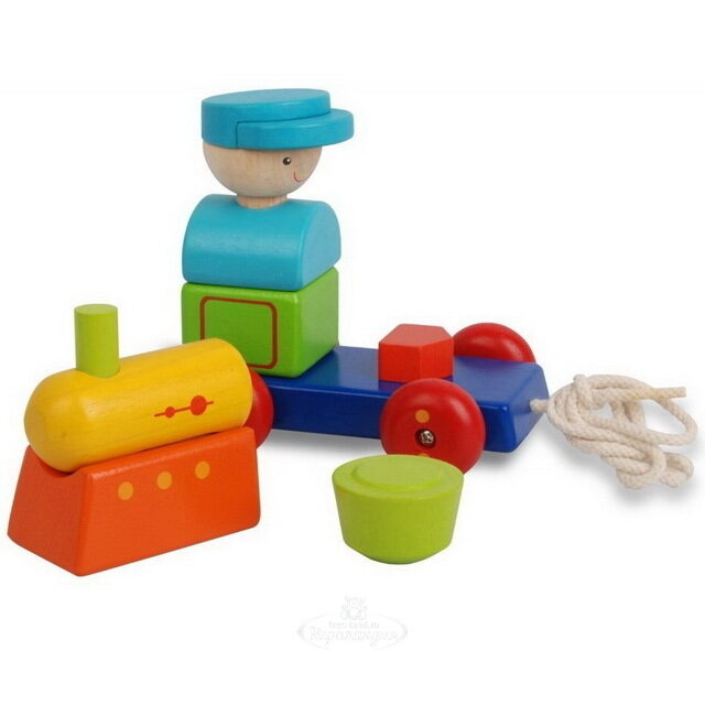 Сортер-каталка Поезд, 14.5 см, дерево Plan Toys (План Тойс)