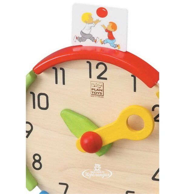 Обучающий набор Часы с карточками 25*21 см Plan Toys