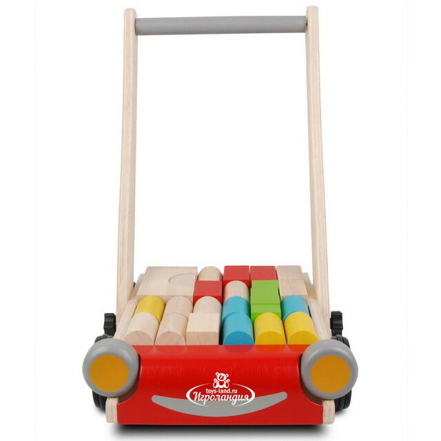 Деревянный конструктор Блоки с тележкой и фотоаппаратом 24 детали Plan Toys