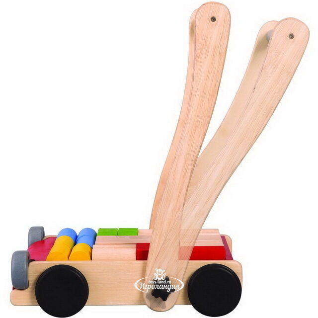 Деревянный конструктор Блоки с тележкой и фотоаппаратом 24 детали Plan Toys