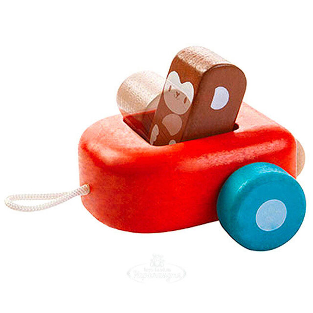 Паровозик-каталка Веселый двигатель Plan Toys (План Тойс)