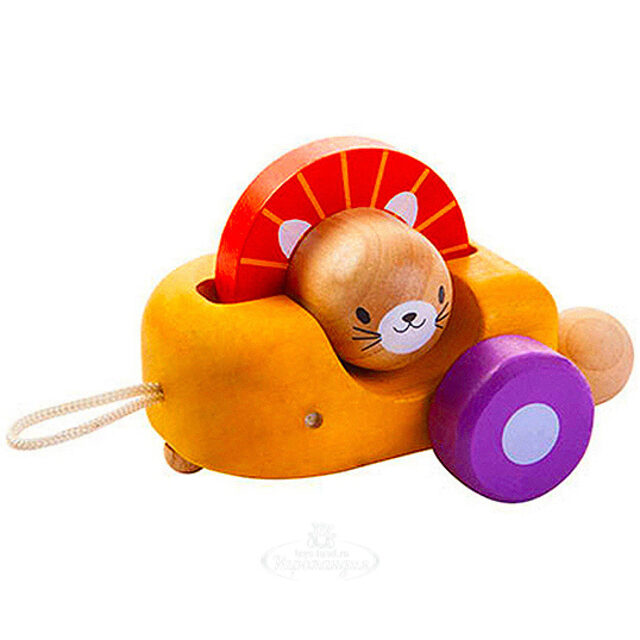 Паровозик-каталка Веселый двигатель Plan Toys (План Тойс)