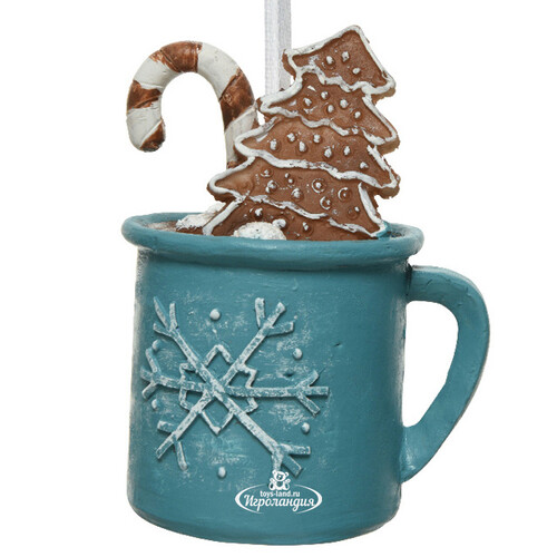 Елочная игрушка Cozy Winter - Какао с маршмеллоу 9 см, подвеска Kaemingk