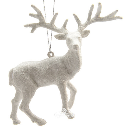Елочная игрушка Олень Arctic Snow White 14 см, подвеска Kaemingk