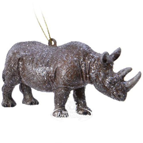 Елочная игрушка Сафари Style: Носорог 14 см, подвеска Kaemingk