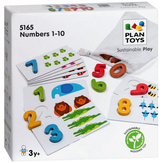 Обучающая игра Числа 1-10 Plan Toys (План Тойс)