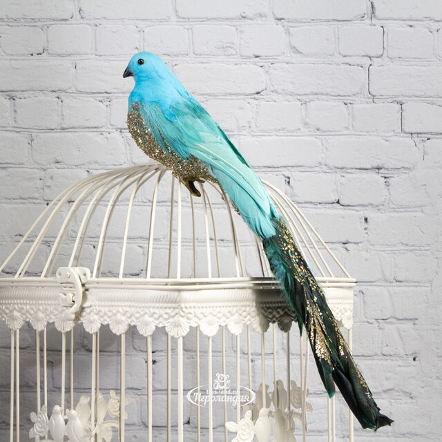 Декоративное украшение Птица Санта-Лючия 39 см, клипса ShiShi