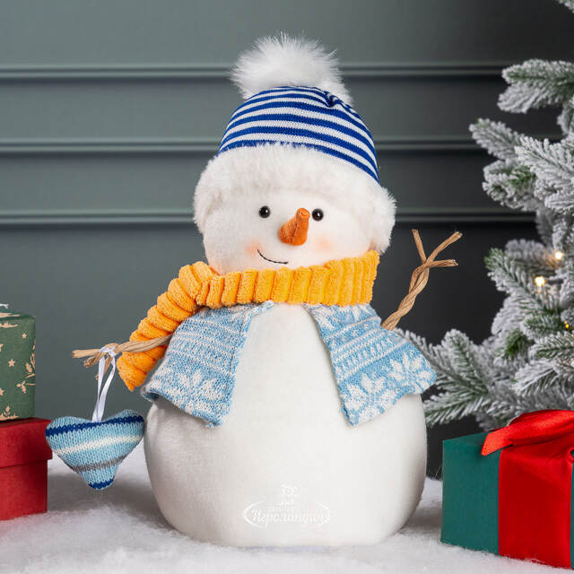 Дверной стоппер Снеговик Северин - Шведские Каникулы 28 см Kaemingk