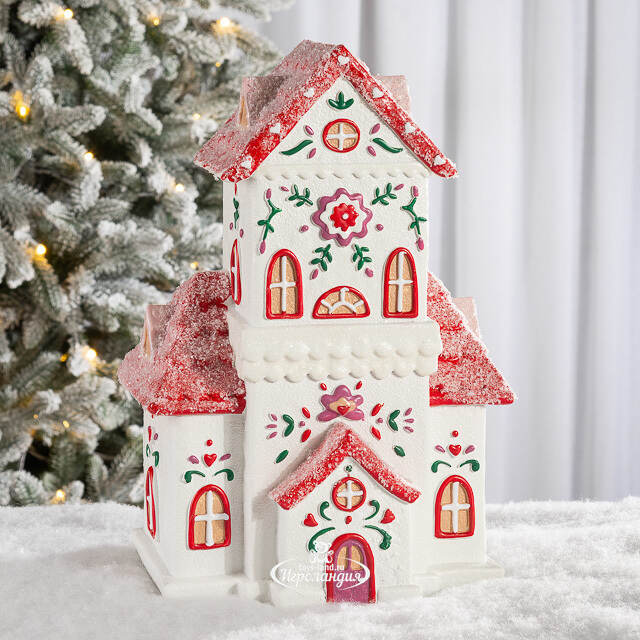 Декоративная статуэтка Пряничный Домик - Floral Pattery 35 см Kaemingk