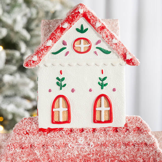 Декоративная статуэтка Пряничный Домик - Floral Pattery 35 см Kaemingk