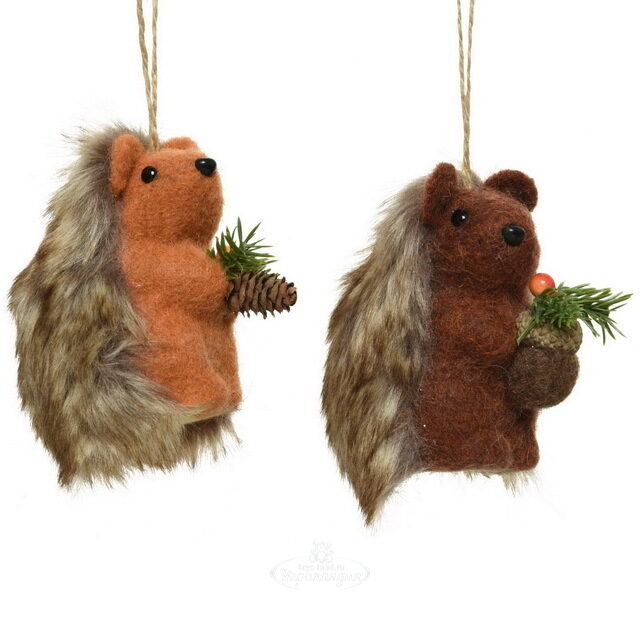 Елочная игрушка Ежик Батти - Foresta di Lana 10 см, подвеска Kaemingk