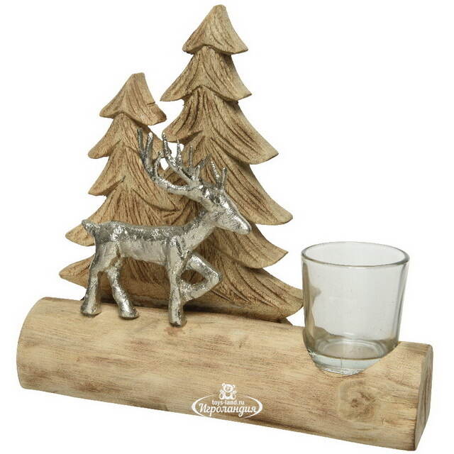 Декоративный подсвечник Олень из леса Wadden 24 см Kaemingk