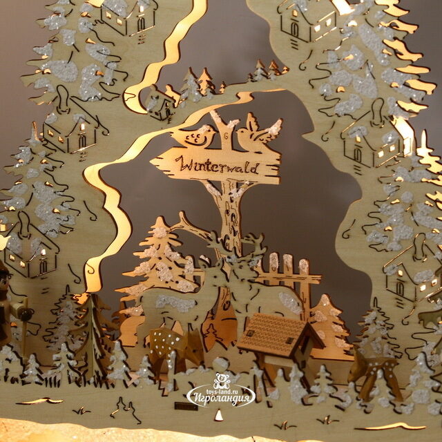 Светильник-горка Снежные Истории 40*32 см, батарейка/адаптер Sigro