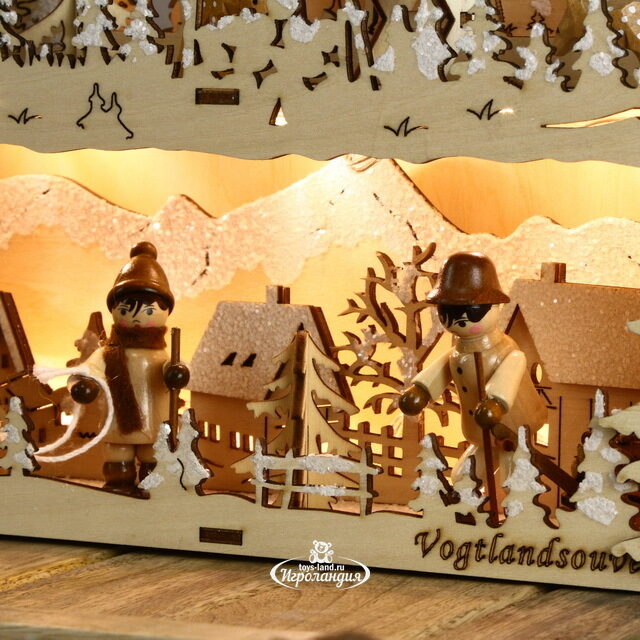 Светильник-горка Снежные Истории 40*32 см, батарейка/адаптер Sigro