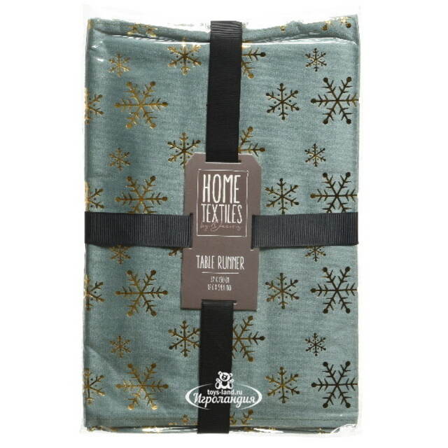 Дорожка для стола Снежный Вихрь 150*32 см голубая Kaemingk