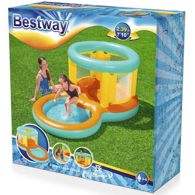 Водный игровой центр Aqua Jumper 239*142*102 см с батутом, клапан Bestway