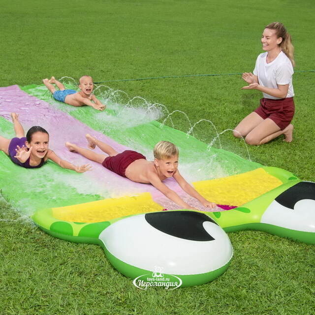 Водная дорожка для скольжения Triple Frog Slide 488 см Bestway