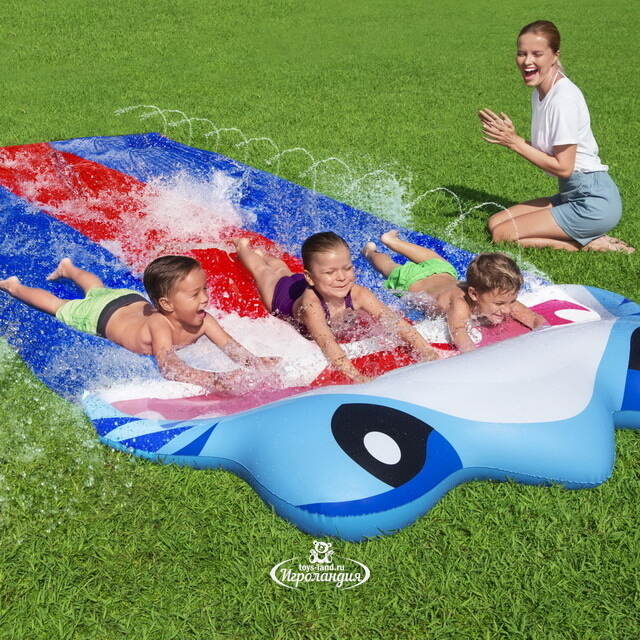 Водная дорожка для скольжения Triple Shark Slide 488 см Bestway