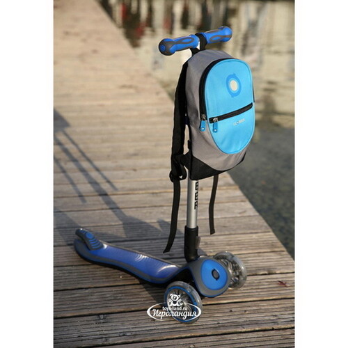 Детский рюкзак Globber с креплением для самокатов, 33*23 см, голубой Globber