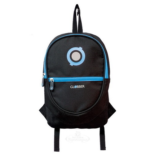 Детский рюкзак Globber с креплением для самокатов, 33*23 см, черно-голубой Globber