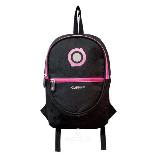 Детский рюкзак Globber с креплением для самокатов, 33*23 см, черно-розовый Globber