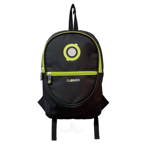 Детский рюкзак Globber с креплением для самокатов, 33*23 см, черно-зеленый Globber