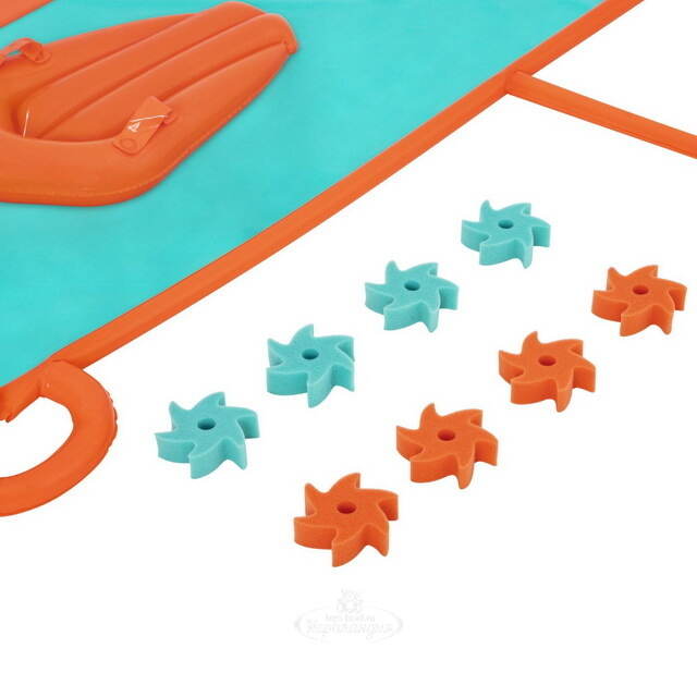 Двойная водная дорожка для скольжения с двумя игрушками Sponge Soakers Double Slide 488 см Bestway