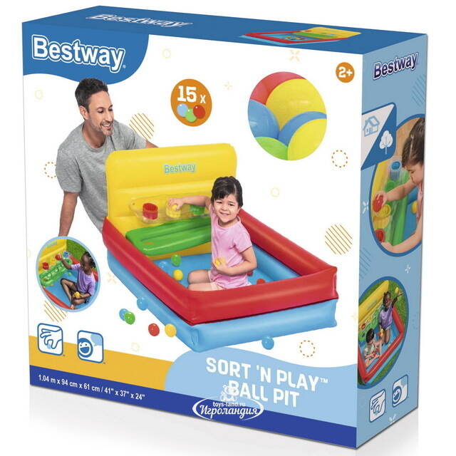 Игровой манеж с шариками Sort and Play 104*94 см Bestway