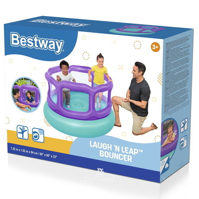 Детский надувной батут Laugh Bouncer 152*84 см Bestway