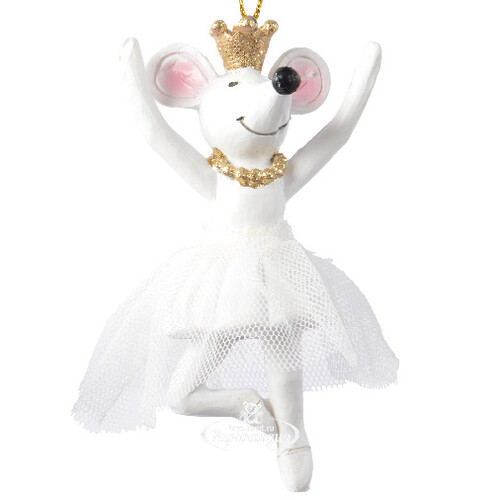 Елочная игрушка Мышка Балерина - Мазурка 10 см, подвеска Kaemingk