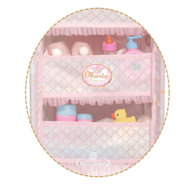 Манеж-игровой центр для куклы Мария 70 см с аксессуарами розовый Decuevas Toys