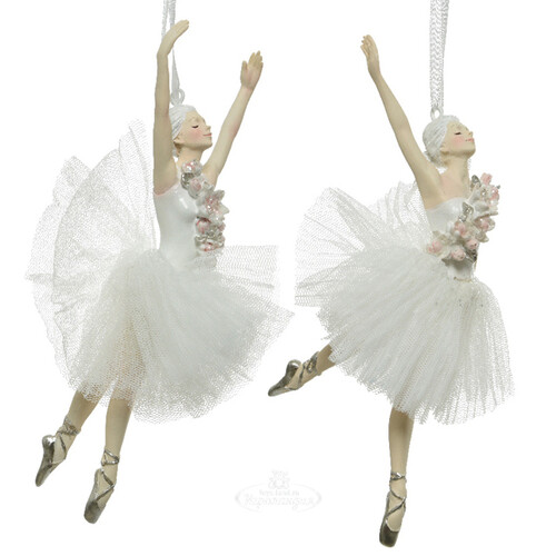 Елочная игрушка Балерина Мари Роуз 17 см в танце, подвеска Kaemingk