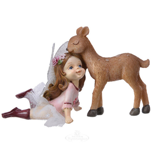 Декоративная фигурка Fairy Adventures: Амелия и Оленек Тео 15 см Kaemingk