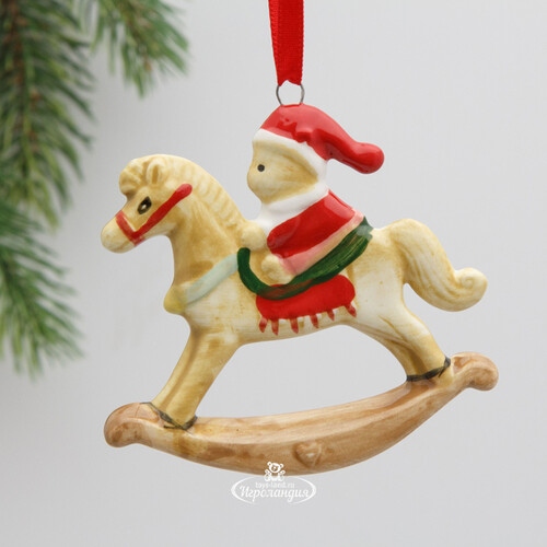 Елочная игрушка Лошадка - Vintage Christmas 7 см, подвеска Kaemingk