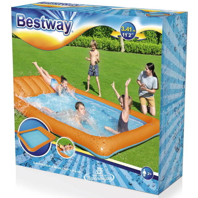 Игровой центр Splash Summer 341*213*38 см с горкой и фонтаном, клапан Bestway