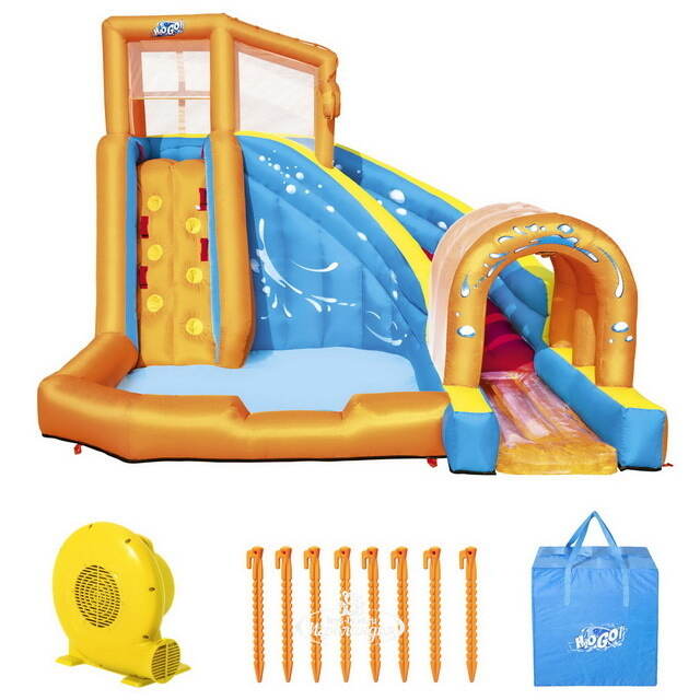 Водный игровой центр с горкой и стеной для скалолазания Aquatic Slide 420*320*260 см Bestway