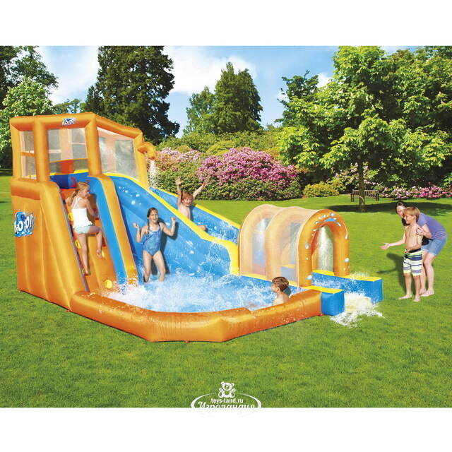 Водный игровой центр с горкой и стеной для скалолазания Aquatic Slide 420*320*260 см Bestway