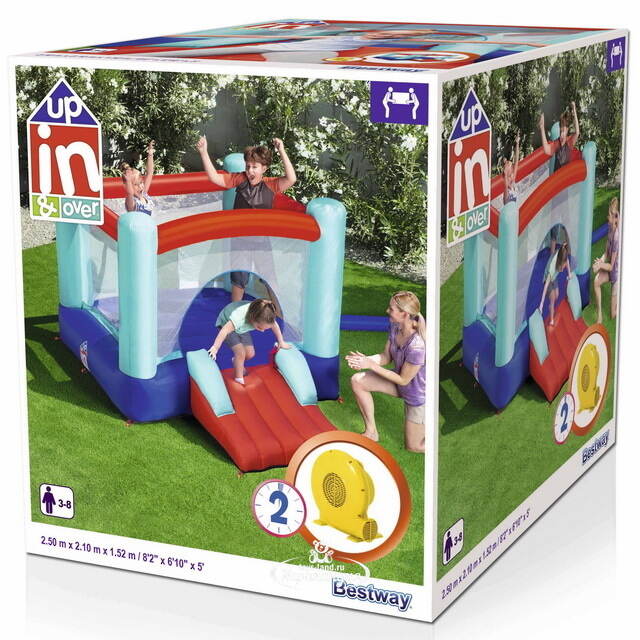 Надувной батут с горкой Jolly Jump 250*210*152 см Bestway