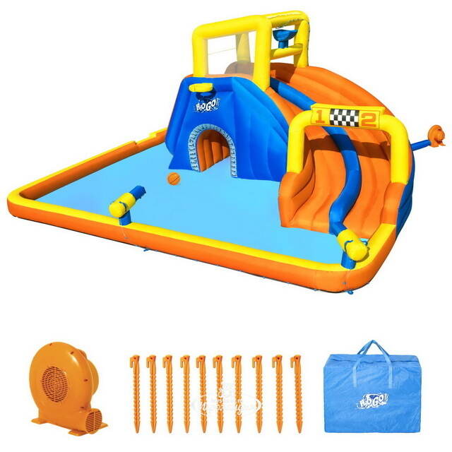 Водный игровой центр с горкой и стеной для скалолазания Super Speed Way 551*502*265 см Bestway