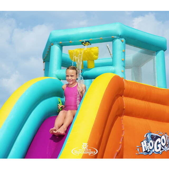 Водный игровой центр с горкой и фонтаном Mega Water Park 565*373*265 см Bestway