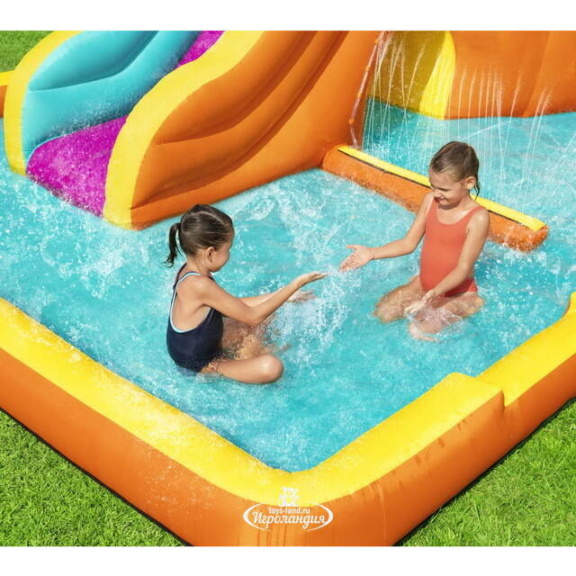 Водный игровой центр с горкой и фонтаном Mega Water Park 565*373*265 см Bestway