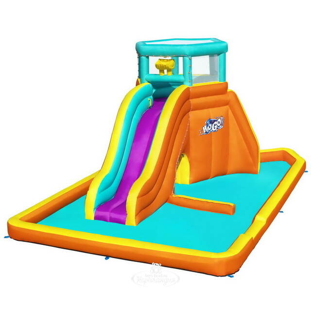 Водный игровой центр с горкой и фонтаном Mega Water Park 565*373*265 см Bestway