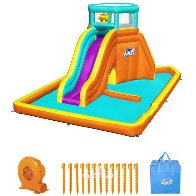 Водный игровой центр с горкой и фонтаном Mega Water Park 565*373*265 см Bestway