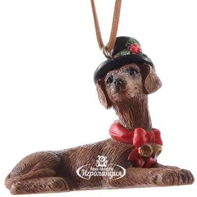Набор украшений Собачки в Шляпках 6 см, 2 шт, подвеска Kaemingk