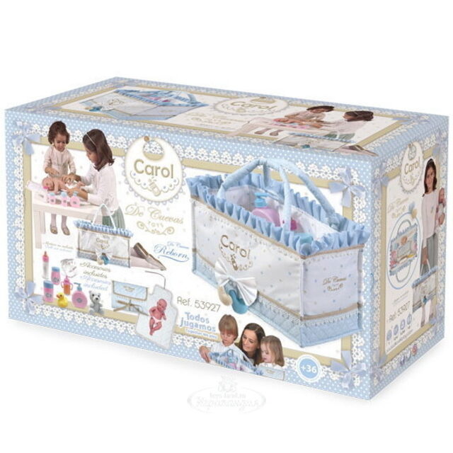 Переноска для куклы Кэрол 40 см с аксессуарами Decuevas Toys (Дэкувьютойс)