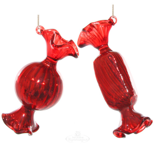 Стеклянная елочная игрушка Конфета - Bonbon Praline 8 см, подвеска ShiShi