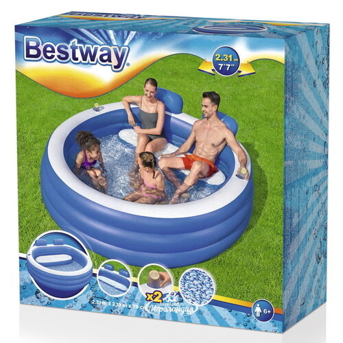 Надувной бассейн Семейный - Splash Paradise 231*219 см, клапан Bestway