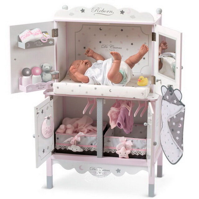 Деревянный игровой центр для кукол Скай 90*55 см с аксессуарами Decuevas Toys